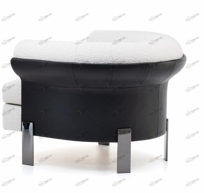 Minotti Кресло из ткани с кожаной оболочкой Mattia sun-id-1392142