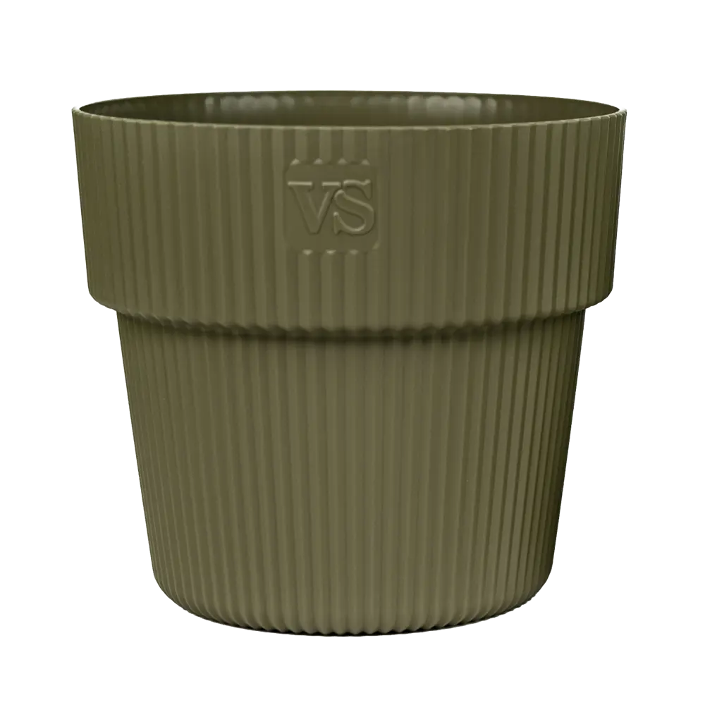 Горшок цветочный Amо Алемар 21x21x19 см v4.8 л пластик оливковый 89419502 STLM-2115380 Santreyd