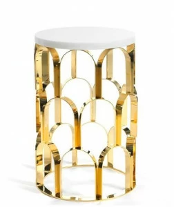 Ginger & Jagger Высокий круглый журнальный столик для гостиной Earth to earth