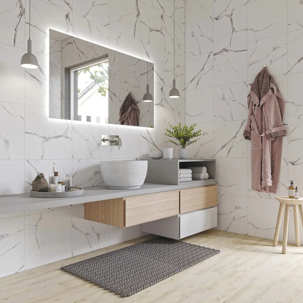 Глазурованный керамогранит Artens Dina 42x42 см 1.58 м² матовый цвет белый 86689594 STLM-2146414 - Вид №6