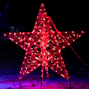 Электрическая светящиеся фигура Звезда 200 LED 200x200x200 см теплый белый свет 86164024 STLM-2002236