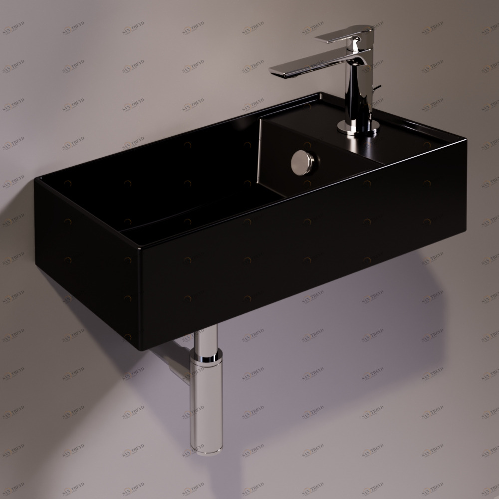 AG50NERO Подвесная раковина настенная прямоугольная Simas Agile черная