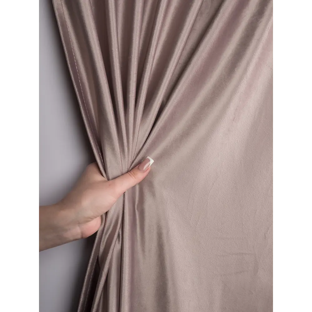 СТОЛИЦА ТЕКСТИЛЯ - Штора бархатная на ленте серо-бежевая 140×270 см 89376358 STLM-1566956 - Вид №2