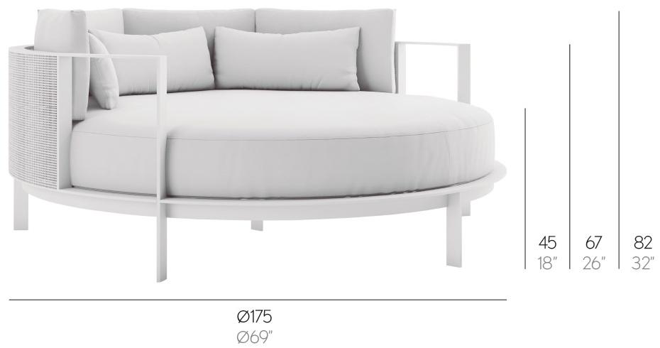 GANDIABLASCO Круглая тканевая садовая клумба Solanas sun-id-1402565 - Вид №7