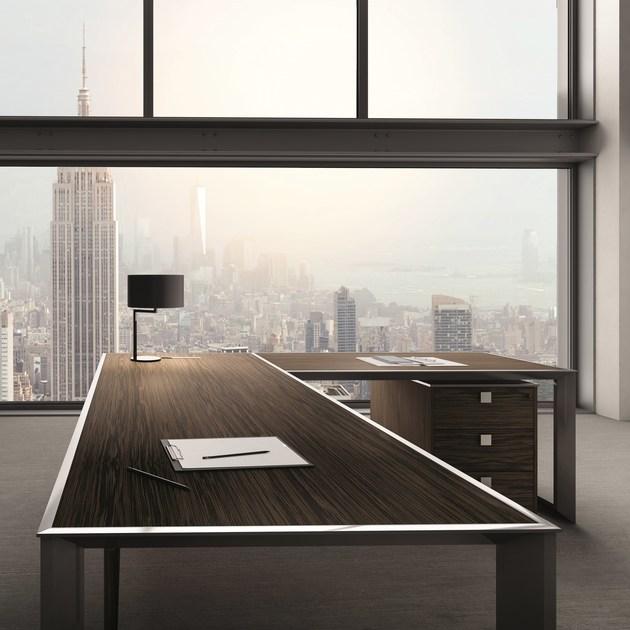 IFT Угловой стол из алюминия и дерева 45/90 sun-id-1498085 - Вид №2