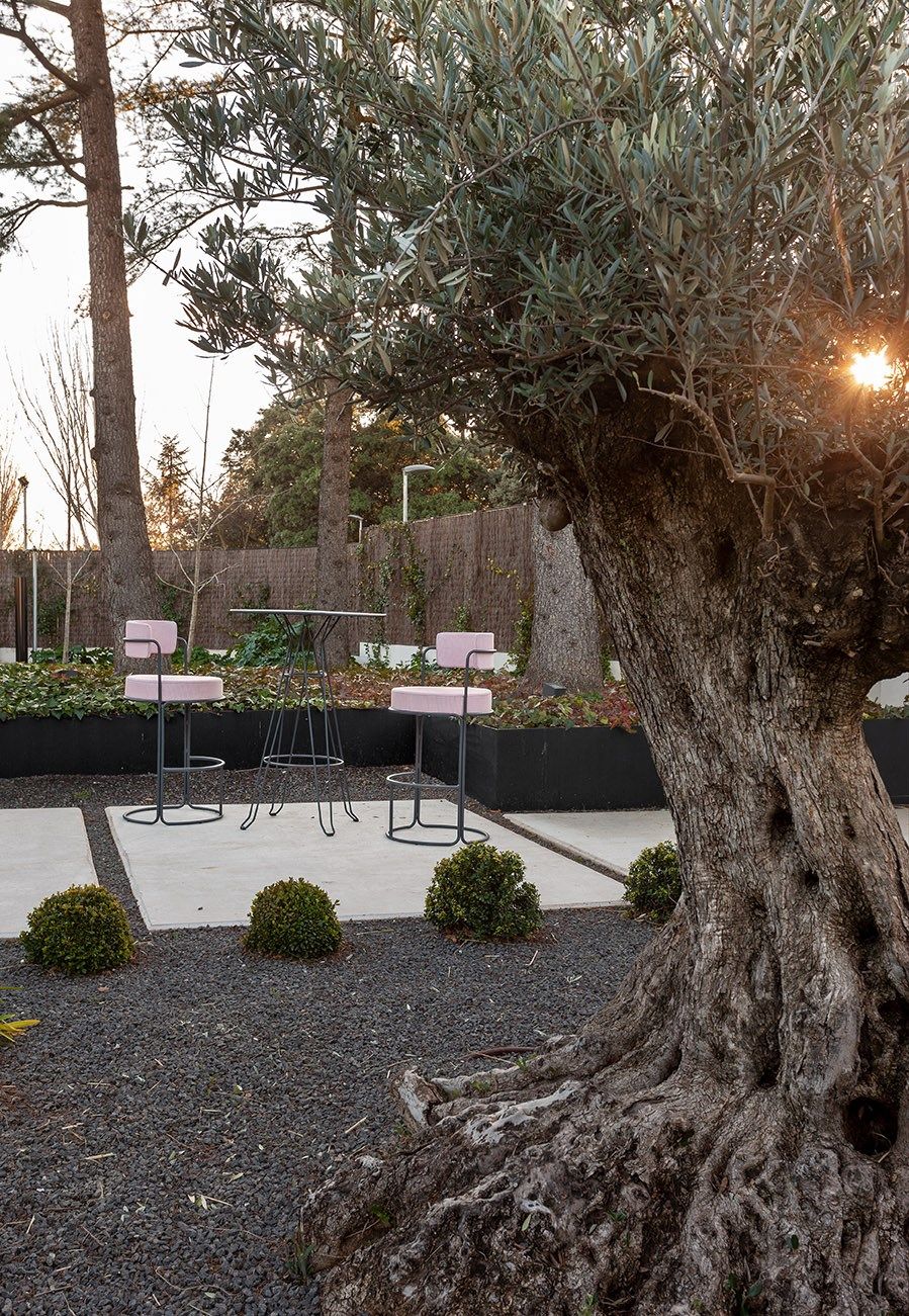 Стальной высокий садовый стул со спинкой iSimar Paradiso ARCH-00089697 - Вид №11