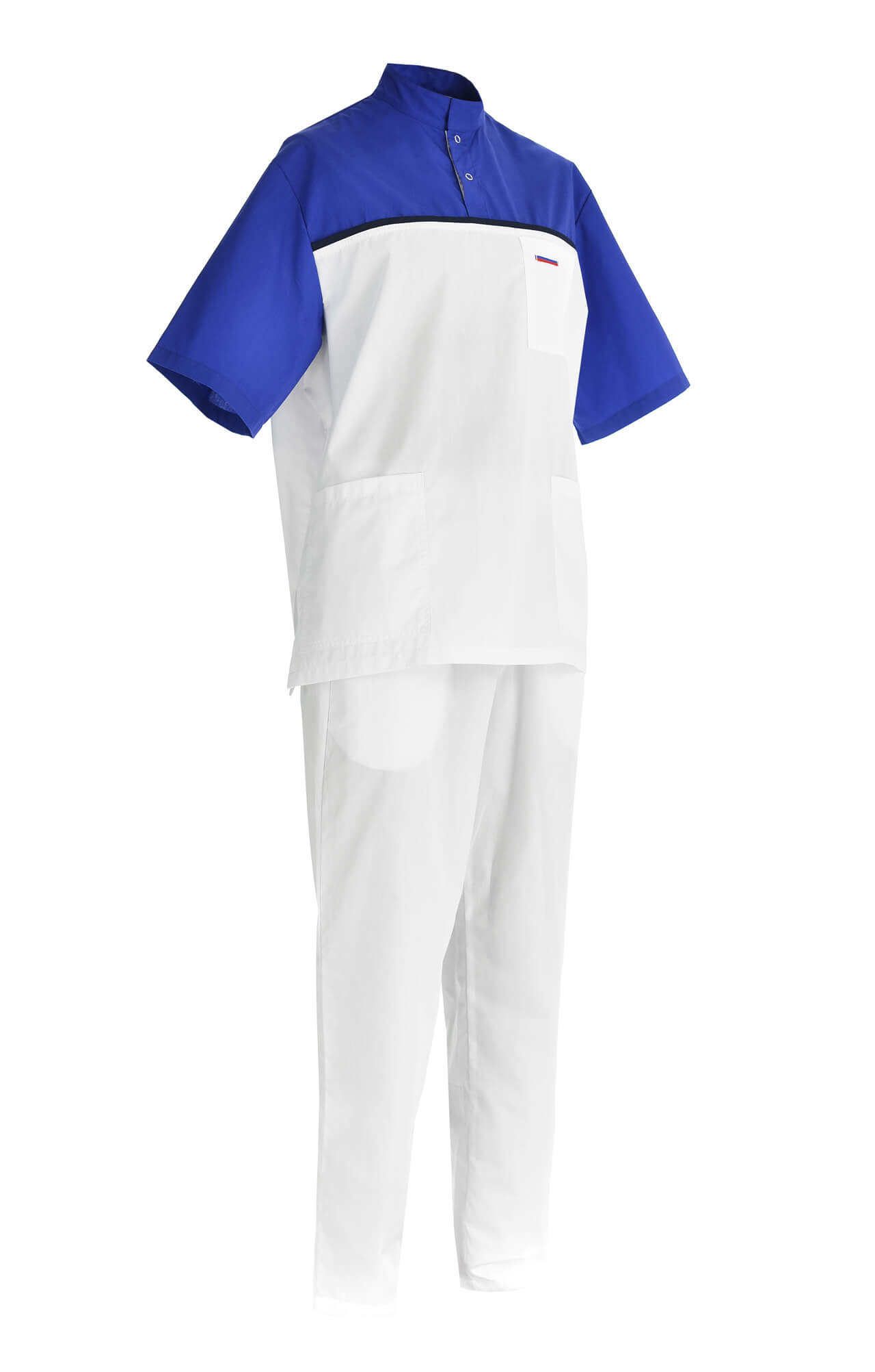 61951 Костюм "Лидер" белый василек  Медицинская одежда  размер 60-62/182-188 Спецодежда  - Вид №1