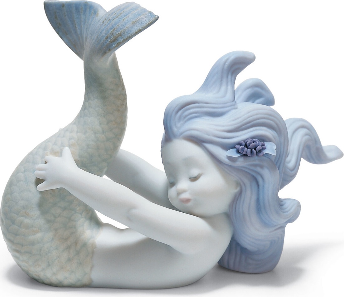 10669086 LLADRO Фигурка Lladro "Играющая русалочка" 12см Фарфор Lladró 