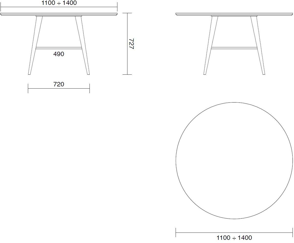 ALMA DESIGN Круглый стол в мдф Magenta sun-id-1385796 - Вид №2