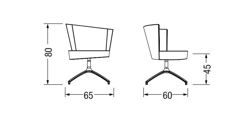 Тканевое кресло с подлокотниками TALIN Elipse ARCH-00022426 - Вид №2