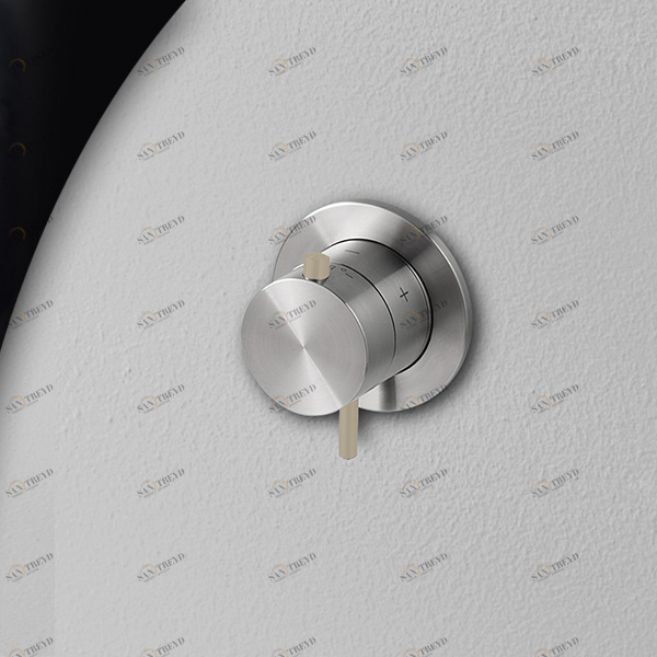 Термостат для душа матовая сталь с бежевой ручкой Toki Radomonte TER51SCIL18