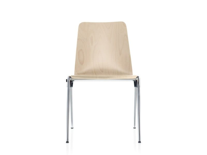 Штабелируемый стул из бука для залов ожидания Brunner герой ARCH-00119800