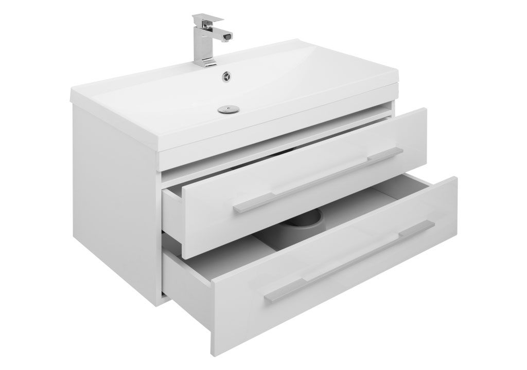 Комплект мебели для ванной Aquanet Нота NEW 90 белый (камерино) 00230297 - Вид №3