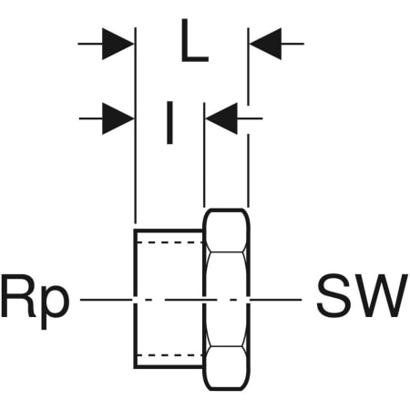612.481.00.1 Заглушка Geberit с внутренней резьбой Geberit  - Вид №2