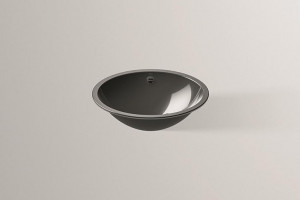 2111500190 Раковина, встраиваемая под столешницу, ub.o525, черный металл Alape серия O