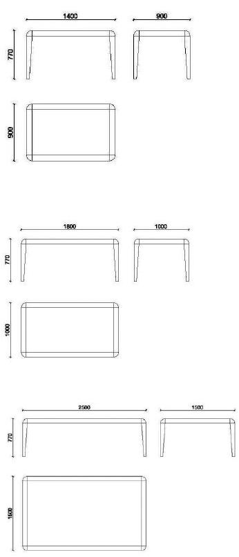 COLLI CASA Прямоугольный стол из лакированного дерева Capri sun-id-1480902 - Вид №1