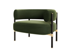 Бархатное кресло с подлокотниками