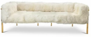 Scarlet Splendour 3-х местный диван из овчины Snow white