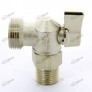 Кран шаровый ITAP для стиральных машин угловой 1/2"x3/4" 39212