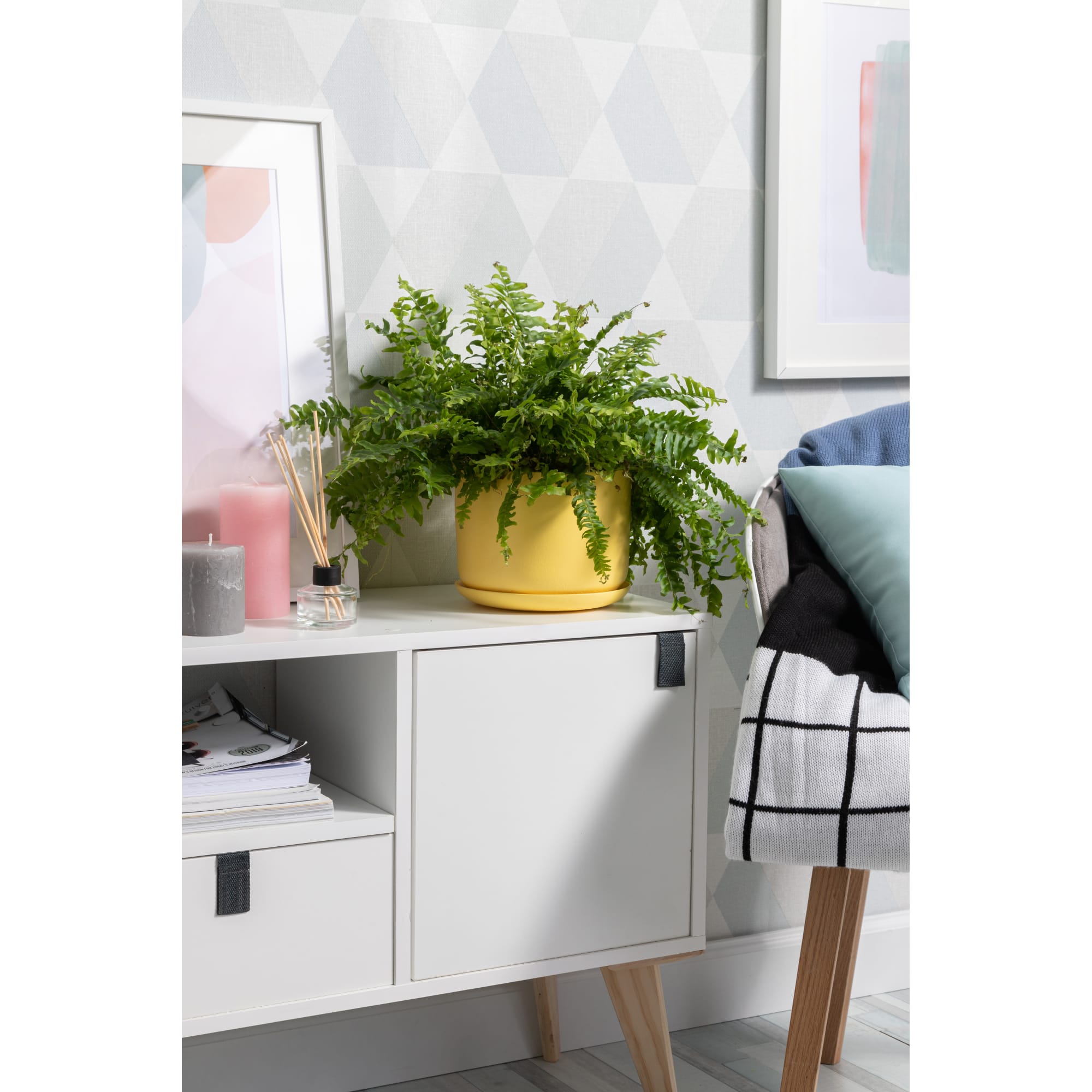 81932577 Горшок цветочный ø19 h19 см v3 л керамика жёлтый Орфей Santreyd - Вид №3