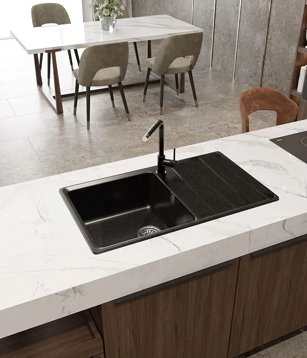Кухонная мойка Искусственный камень LEVEL S122 GranFest LV-860L-S122 - Вид №1