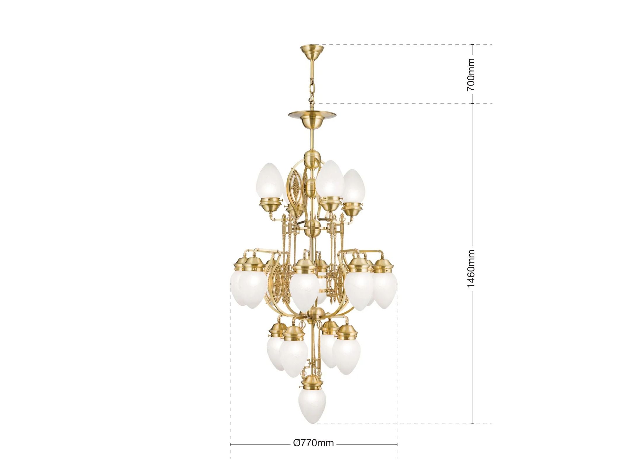 Люстра из латуни и стекла Orion Будапешт ARCH-00037437 - Вид №8