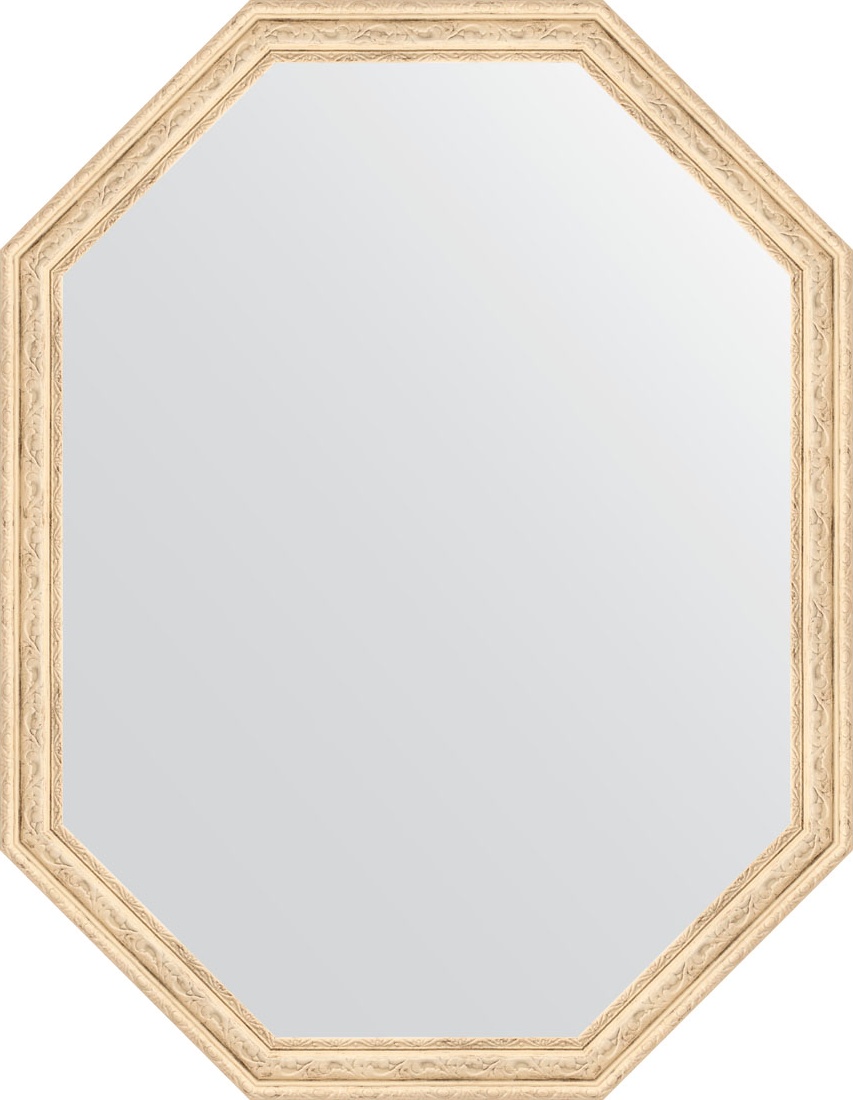 BY 7020 Зеркало в багетной раме - слоновая кость 51 mm EVOFORM Octagon