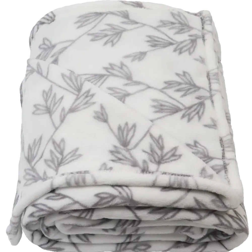 Плед «Fern» 180x200 см фланель цвет серый Santreyd STLM-2183615 - Вид №2