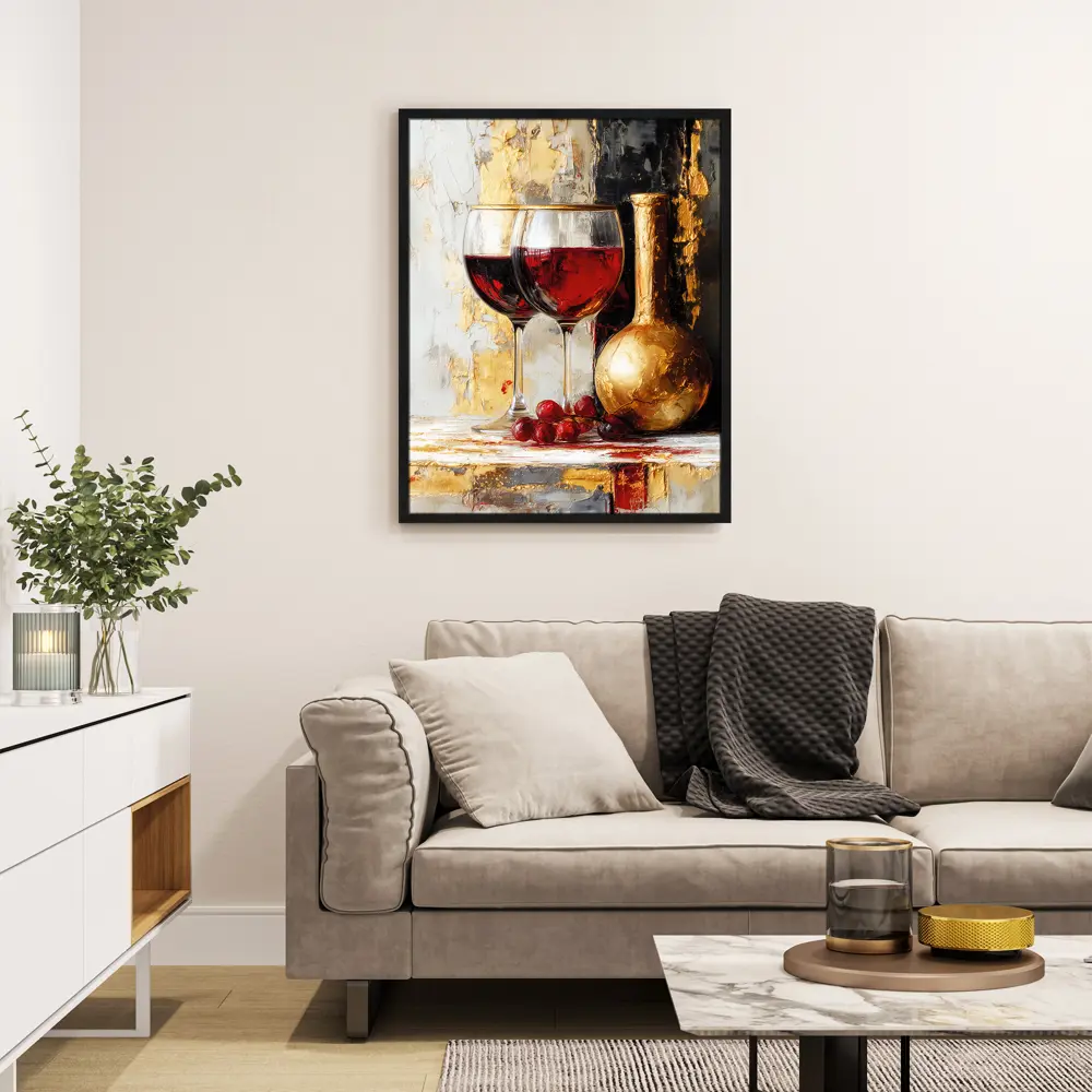 Картина в раме Красное вино 40x50 см цвет разноцветный POSTERMARKET STLM-2179135 - Вид №2