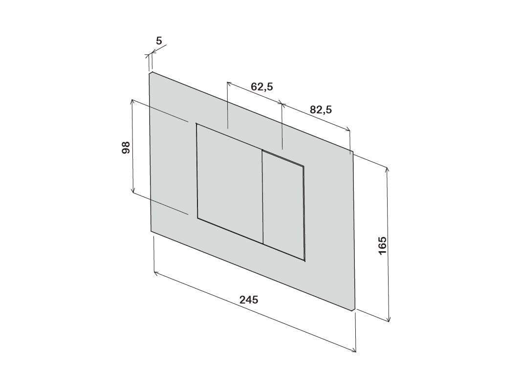 Панель управления туалетом из нержавеющей стали Amphora Reel ARCH-00097406 - Вид №2