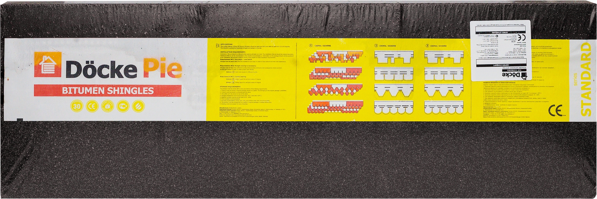 82349750 Коньково-карнизная черепица Pie Standart серый STLM-0025139 DÖCKE  - Вид №2