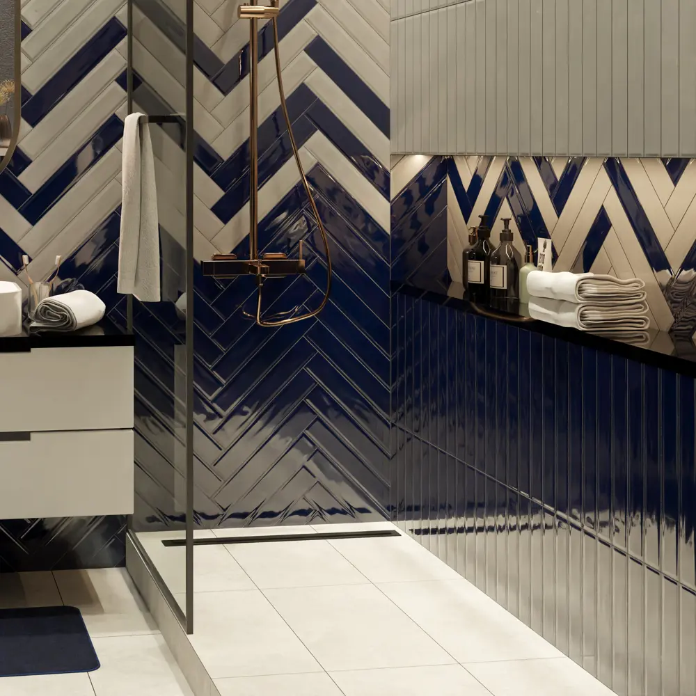 Керамин Модена 2: Настенная плитка в элегантном синем цвете 89398551 STLM-1563407