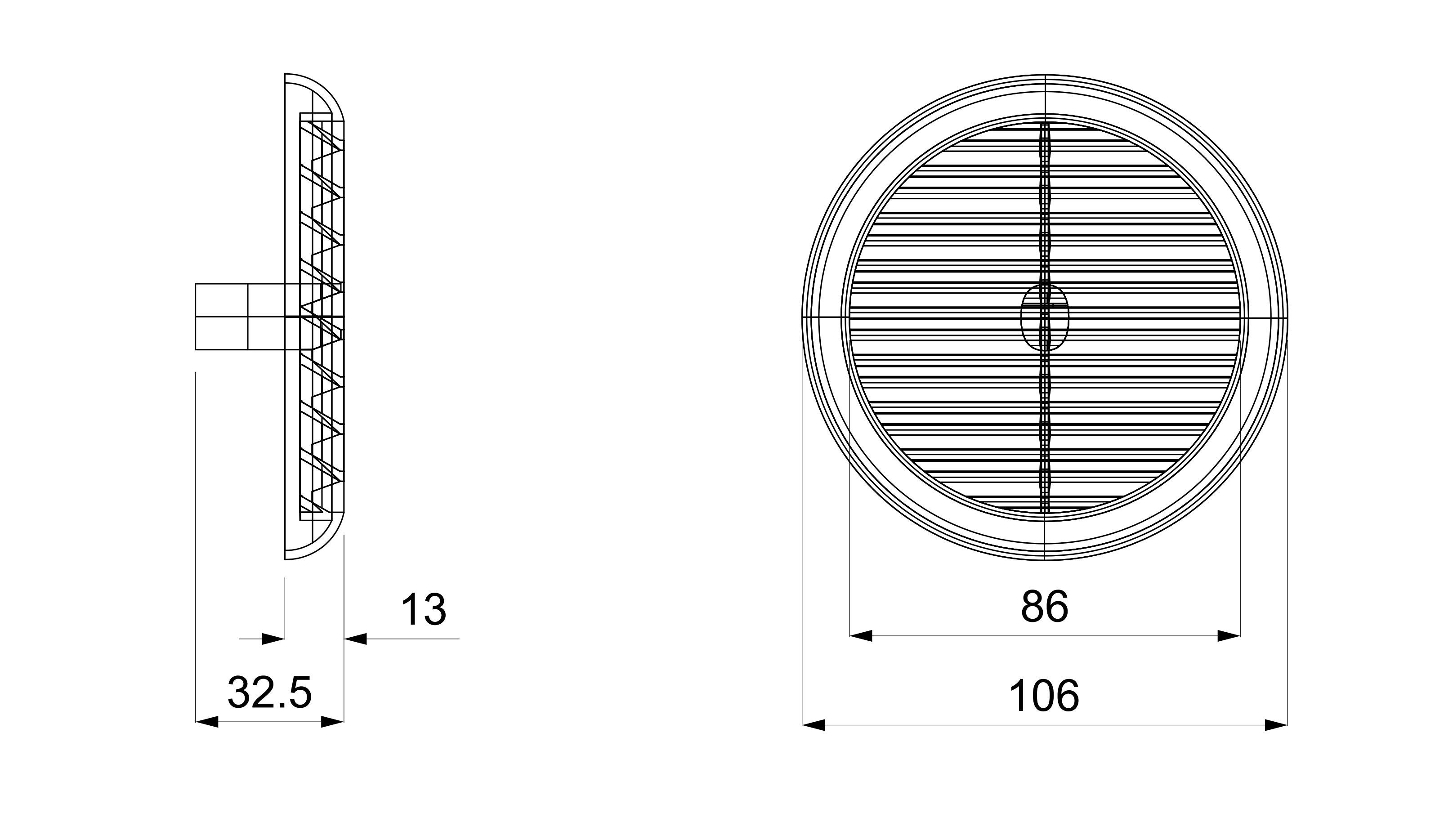Универсальная круглая решетка First Corporation вентиляция ARCH-00049539 - Вид №4