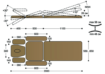 F2E34 Массажный стол heliox f2e34 Heliox  - Вид №4