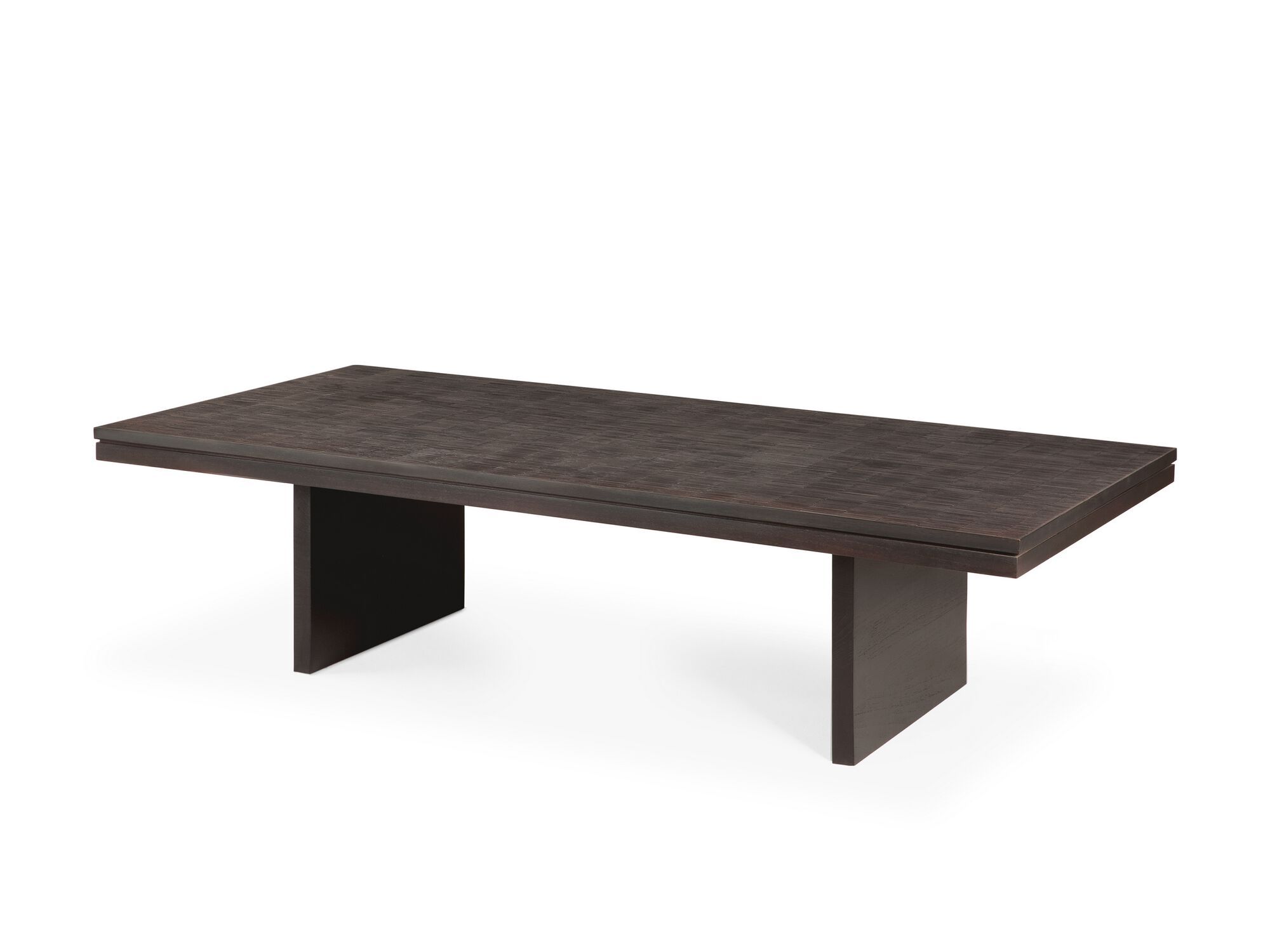 Прямоугольный журнальный столик из тикового дерева Ethnicraft Grooves ARCH-00053821