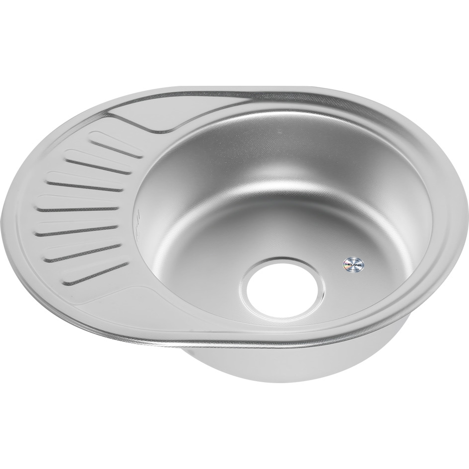 Мойка 5745 U MELANA 0,8/180 ДЕКОР врезная овальная с сифоном (152D ta *15) 152D ta (*15)