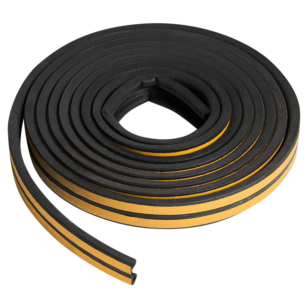 Уплотнитель EPDM для окон и дверей самоклеящийся Monlid P-профиль 6 м цвет черный 89434444 STLM-2132547 