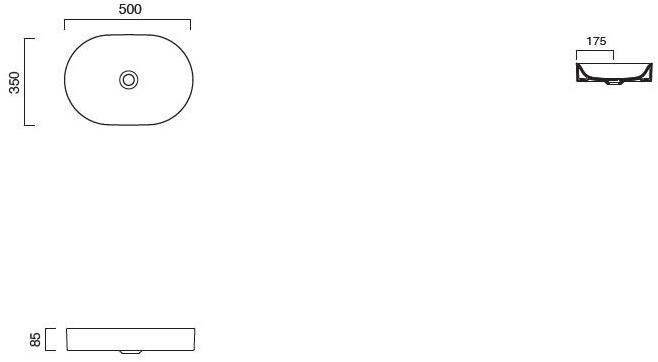Подвесная раковина настенная овальная CERAMICA CATALANO Horizon белая sun-id-1348325 - Вид №16