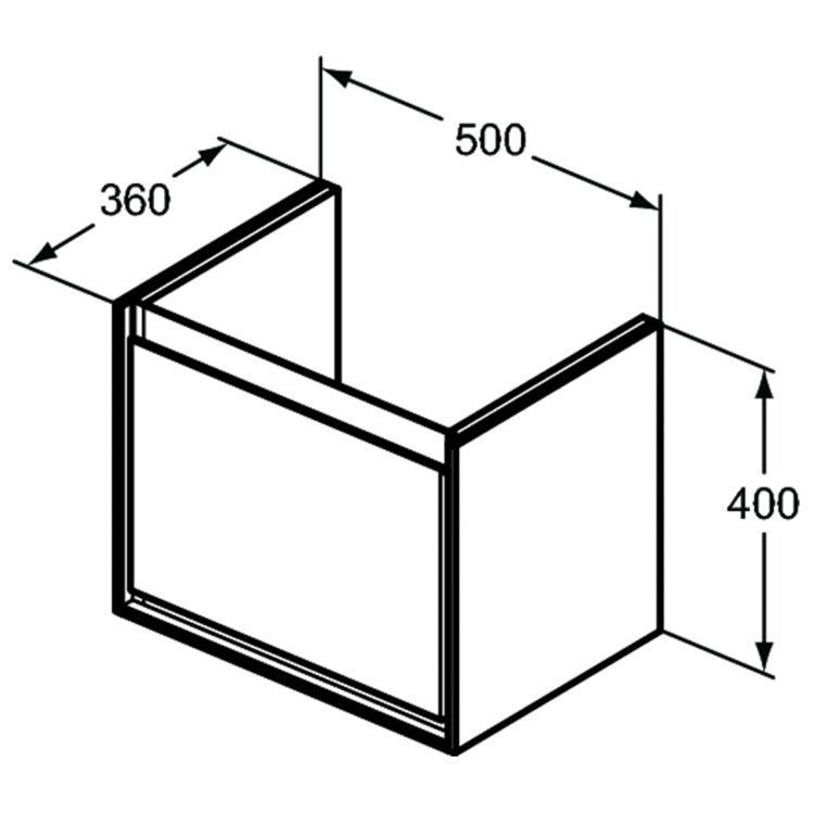 E0817B2 Тумба для раковины 50 см Ideal Standard CONNECT AIR - Вид №6