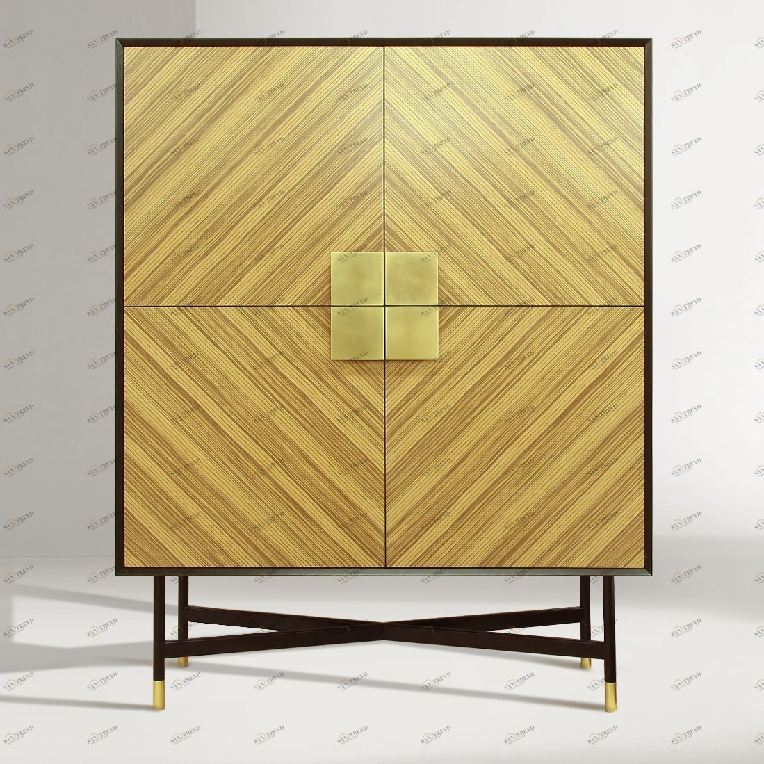 Барный шкаф с 2 дверцами зебрано Impala ACWD IMPALA 00-3981941 Бежевый 