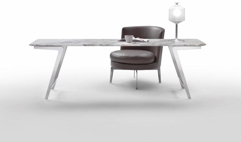 Flexform Прямоугольный мраморный журнальный столик Soffio sun-id-1392420 - Вид №2