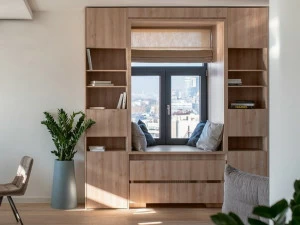 CP Parquet Книжный шкаф отдельно стоящий из дуба с ящиками Cp lab design