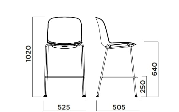 Высокий штабелируемый стул из полипропилена со спинкой Infiniti Relief ARCH-00131772 - Вид №2