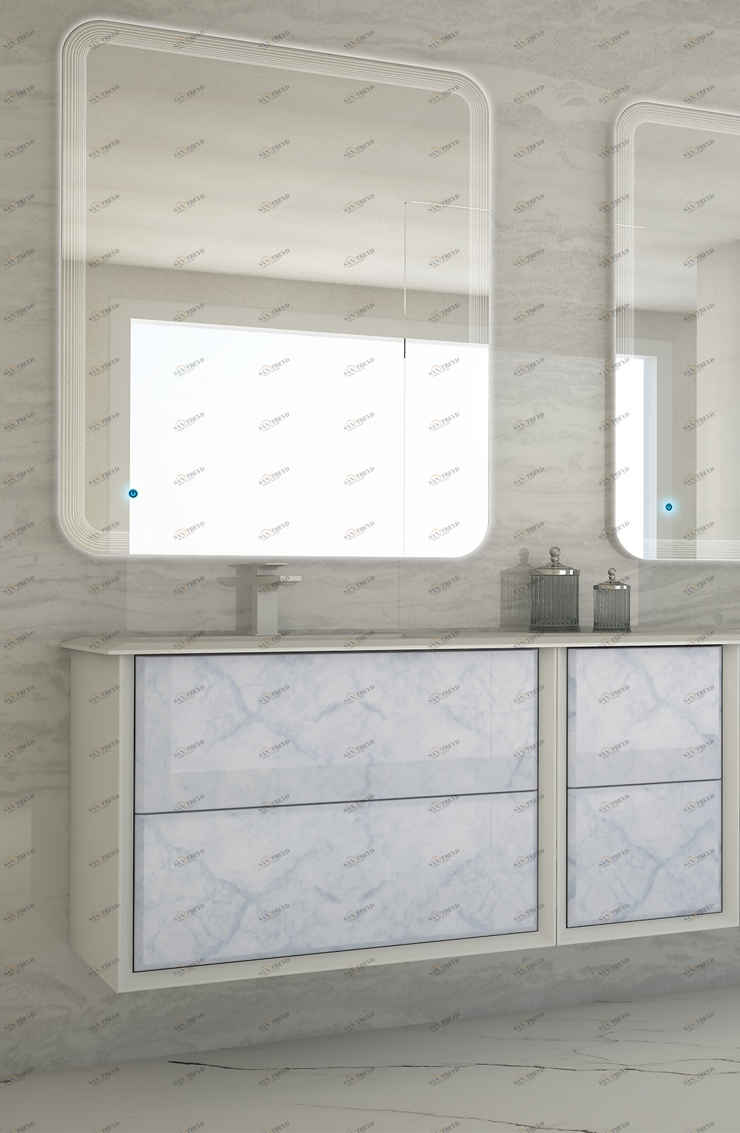 Мебель для ванной CEZARES BELLAGIO 105 Light Blue Stone