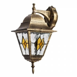 Уличный настенный светильник коричневый Arte Lamp Bremen A1012AL-1BN ARTE LAMP BREMEN, ПОД СТАРИНУ, ФОНАРЬ 00-3897323 Коричневый;прозрачный