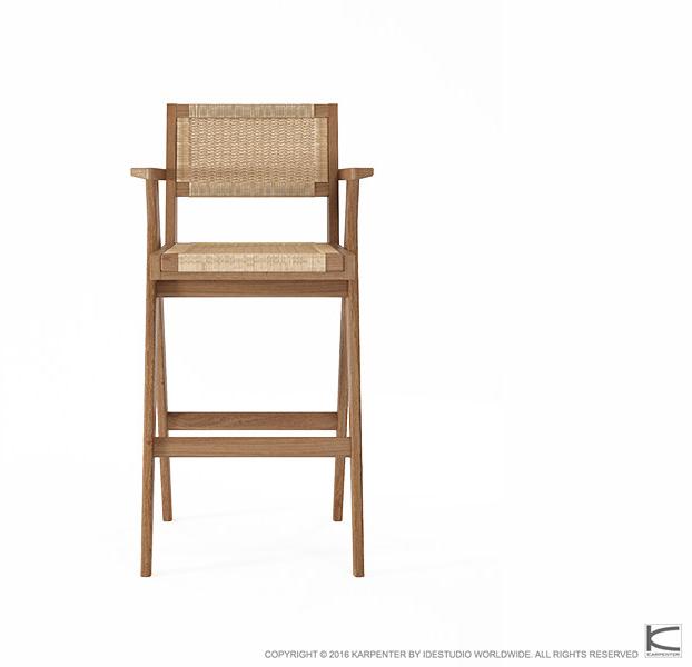 KARPENTER Детский стульчик из тика и веревки с подлокотниками Tribute Tb10-t - Вид №3