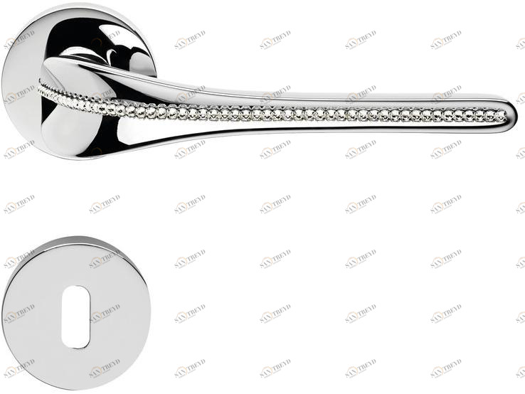 LINEA CALI' Ручка из латуни в современном стиле с кристаллами swarovski® на розе с замком Spirit mesh sun-id-1499796