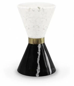 Essential Home Круглый журнальный столик из мрамора Vinicinus