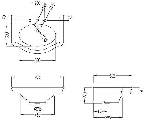 Devon&Devon Раковина с одной консолью из латуни New etoile sun-id-1410964 - Вид №3