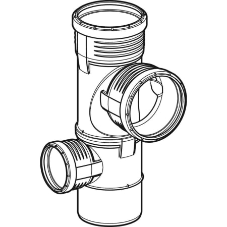 390.578.14.1 Крестовина двухплоскостная комбинированная Geberit Silent-PP 87,5°, левая Geberit  - Вид №1